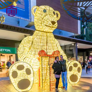 Decoración Navideña Grande para Interiores/Exteriores, Oso de Peluche con Luz, IP65 Impermeable, Adornos con Forma de Luz para Parques - Product Image 5