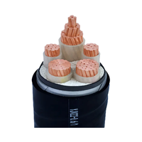 Voltaje medio Multi-Core cobre libre de oxígeno XLPE aislado XLPE forrado Flexible 185/1kV Cable de alimentación eléctrica tamaño