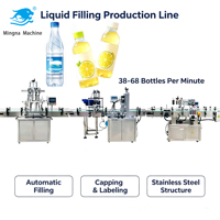 Machine de remplissage de liquides électrique automatique MingNa, contrôle PLC, haute précision 1%, utilisation facile, 220V/110V, remplissage et bouchage de bouteilles