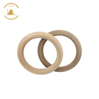 High Quality Birch Plywood Gymnastic Rings Factory Direct Hot Sale Wooden Rings for Sport Training Novelty Gifts
