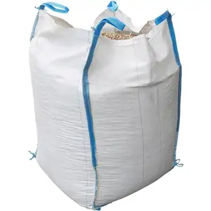 Borsa Jumbo da 1 tonnellata specifica sacchi di sabbia in polipropilene FIBC borse tessute Jumbo 1000kg imballaggio di trasporto 95x95x135cm