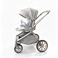 Poussette de voyage légère 3-en-1 YouBei - Siège réversible détachable et châssis pliable amortissant les chocs pour nouveau-né et tout-petit