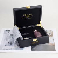 Boîte cadeau de luxe personnalisée en MDF et cuir pour échantillons et ensembles complets de parfums, avec logo personnalisé et emballage OEM