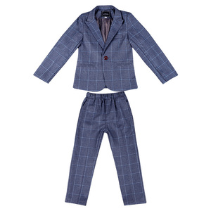 2024 nouveau costume pour enfants coréen plaid trois pièces garçon scène hôte discours performance robe pour cheveux - Product Image 5