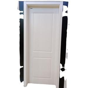 Porte intérieure en <span class=keywords><strong>bois</strong></span> composite massif, porte blanche unie avec <span class=keywords><strong>peinture</strong></span> PVC écologique insonorisante en cristal de carbone <span class=keywords><strong>pour</strong></span> hôtels et villas - Product Image 5