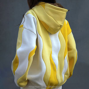 Sudadera con capucha reversible de lujo para mujer, de fabricantes de color, personalizada, de algodón orgánico grueso, oversize, con cremallera completa - Product Image 4