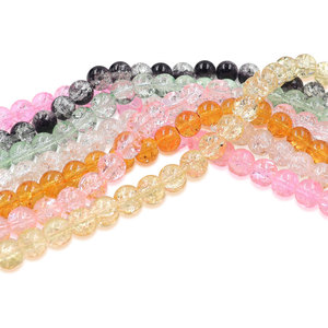 Cuentas de Vidrio con Efecto Grieta de Hielo de 6/8/10 mm, Forma Redonda y Suelta para Manualidades, Fabricación de Collares y Pendientes, Precio al por Mayor Directo de Fábrica - Product Image 6