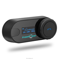 FreedConn Intercom TCOM SC avec écran LCD 3 cavaliers Paring 800M 2 cavaliers parlant musique partage casque de moto Intercom