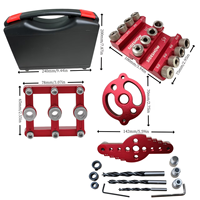 Set Alat Ukur Pertukangan Aluminium Alloy dengan Kotak Peralatan, Alat Perencanaan Proyek Pertukangan Kayu, dan Kit Bantuan Penyambungan Kayu
