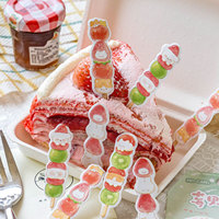 150 kleverige notitieblaadjes per verpakking, Honey Fruit Skewers Serie, schattige dieren- en voedselontwerpen voor kindermemo's en decoraties voor dagboeken.