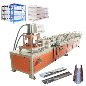 Supplier Industrial Fully Automatic Supermarket Shelves Storage Rack Shelf Panel Roll Forming Machine