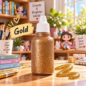Colle brillante à paillettes pour cadeaux faits main, colle multicolore à faible viscosité, paquet de 24, 20 ml, colle artistique - Product Image 1