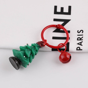 Christmas Keychains Metal Santa Claus Tree Bell Gift <b>Box</b> Charms Portable DIY Jewelry Accessories Middle Size - Product Image 3