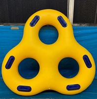 Toboggan aquatique gonflable à quatre feuilles de trèfle, pour 4 passagers, tube de parc aquatique en fibre de verre