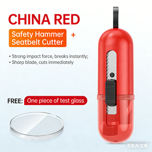 <span class=keywords><strong>Vente</strong></span> flash : brise-vitre de secours pour <span class=keywords><strong>voiture</strong></span> AC09 Mini |   Coupe-ceinture de sécurité 2 en 1 |   Outil d'évasion portable en ABS pour porte-clés - Product Image 2
