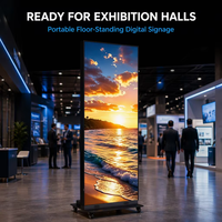 Écran d'affichage numérique portable LED Ultra HD pour intérieur, panneau d'affichage numérique, flightcase, publicité pour magasins de détail et expositions, HDR 1000
