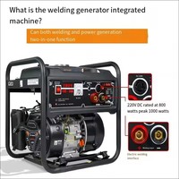 60-300A, 2200w luar ruangan portabel 2-in-1 bensin multifungsi mesin las generator ARC MMA batang las: 2.5-5.0mm
