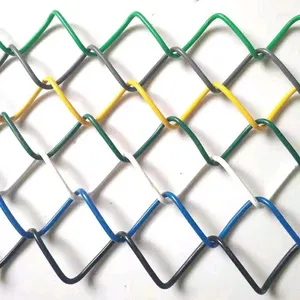 6 foot chain link fence PVC Coated Chain Link Weave Mesh Fence for Animal Cage diamond mesh 100x100