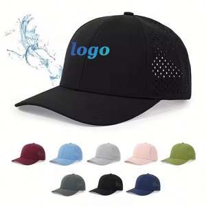 Gorra de Béisbol Impermeable de 6 Paneles de Alta Calidad, Personalizada de Fábrica, con Perforación Láser, al por Mayor y en Stock - Product Image 1