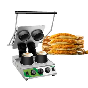 UFO Burger Press Machine Sandwich Maker Burger Press Machine Electric Pocket Sandwich Grill Commercial Auto Cut Seal Bread