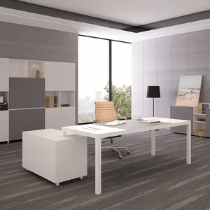 Furnitur Meja Manajer Modern Meja Kayu Kantor Dubai