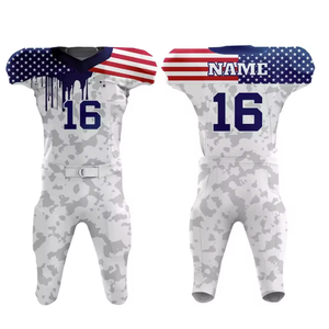 Camisetas de Práctica de Fútbol Americano Personalizadas OEM, en Blanco, de Spandex/Poliéster, Antibacterianas, de Secado Rápido, para Todas las Temporadas, Venta al Por Mayor, Sublimación - Product Image 6