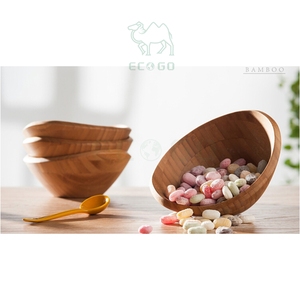 Cuenco de bambú ecológico, ensaladera de madera multiusos, cuenco de madera con logotipo personalizado del fabricante - Product Image 3