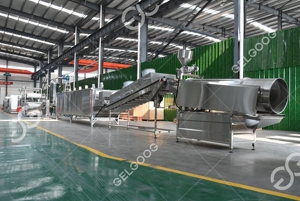Máquina Industrial de Fritura Continua de Cacahuetes y Frutos Secos, Nueva, a Gas, Precio Económico, 1 Año de Garantía, Cilíndrica, para la Elaboración de Frutos Secos Mixtos Fritos - Product Image 2