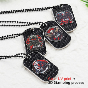 Tùy chỉnh thiết kế logo của bạn 2D 3D Hợp kim kẽm QR mã Dog Tag Chuỗi vòng cổ Nickel mạ mềm men Dog Name Tags với chuỗi bóng - Product Image 4