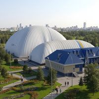 Dôme Gonflable Industriel Chinois à Membrane PVDF, Résistant au Feu et Écologique, pour Garage, Hangar, Tente et Salle de Sport
