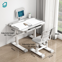 Nouveau bureau d'apprentissage ergonomique pour enfants avec étagère meubles de maison hauteur réglable enfants table d'étude et ensemble de chaises pour enfant