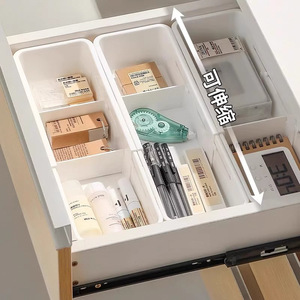 Extendable Kitchen <b>Drawer</b> Organizer With Dividers For Utensils Storage Bins Rectangular Expandable Desktop Organization - Product Image 3