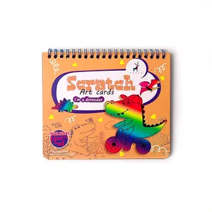 Dinosauro scena magica acqua da colorare libro pittura con dita libro di attività per bambini carta d'arte per bambini carta di pittura per bambini per bambini