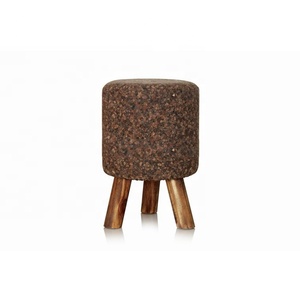 Vintage décoratif liège foncé 3 <span class=keywords><strong>en</strong></span> bois <span class=keywords><strong>tabouret</strong></span> - Product Image 1