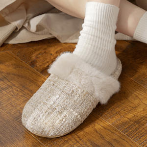 Pantuflas de Algodón para Mujer para Otoño e Invierno, Aislantes para el Hogar con Forro de Felpa - Product Image 3