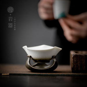 Ceramic <b>Tea</b> Strainer Set Porcelain Elegant White Matte Finish Reusable Kung Fu <b>Tea</b> <b>Infuser</b> Household Use - Product Image 1