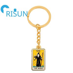 พวงกุญแจโลหะแบบกอธิคเกร็กเกอร์ผู้เก็บเกี่ยวไพ่ทาโรต์ - Product Image 5