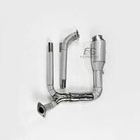Tubo de Escape de Alto Flujo de 200 Celdas Directo de Fábrica para Porsche 718 2.0T 2.5T 2019-2024 Sin Luz de Advertencia de Fallo del Motor, Compatible 1:1 con OEM