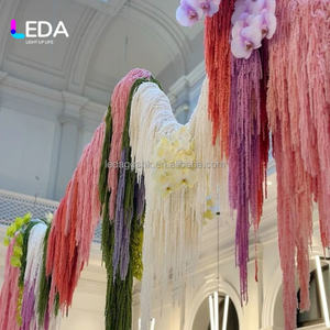 LEDA Promotion : Amaranthe artificielle à longue tige, couleur bordeaux, pour décoration de plafond, bouquet de mariage et arrangement floral - Product Image 1