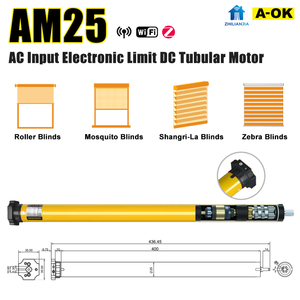 Motor Tubular Inteligente WiFi Tuya de 25 mm A-OK, Control por Voz a través de Aplicación, Compatible con Alexa y Google Home, Persianas Enrollables Electrónicas con Límite Electrónico Silencioso OEM - Product Image 6