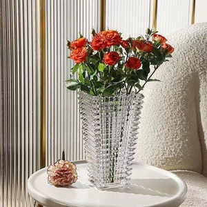 Modern Luxury Bacarat Crystal Glass Premier <strong>Vase</strong> Transparent Flower Jardiniere for Home Decoration and <strong>Christmas</strong> Present