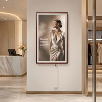 Écran d'affichage numérique mural pour affiches, lecteur multimédia Android/Windows avec CMS intégré, animations de texte, anti-reflet, pour publicités commerciales intérieures