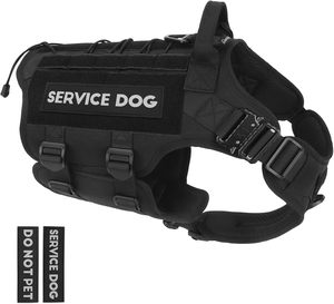 Muestra gratis reflectante de seguridad sin tirones arnés para perros con asa servicio perro chaleco - Product Image 4