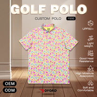 Kaos Polo Golf Lengan Pendek Pria Desain Khusus Cepat Kering Perlindungan UV Poliester Spandex OEM ODM Langsung dari Pabrik