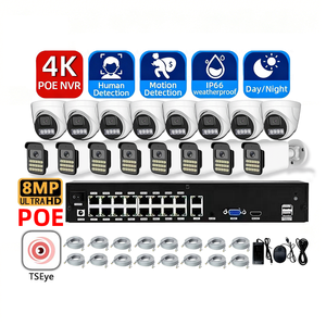 TSEye POE NVR Kit Security CCTV <b>Camera</b> System 16CH 4K 8MP Two Way Audio <b>Night</b> <b>Vision</b> Motion Detection Dome Bullet Network <b>Camera</b> - Product Image 1