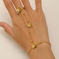 Ensemble de bagues ouvertes géométriques givrées en acier inoxydable plaqué rhodium Woying pour bijoux de main féminins
