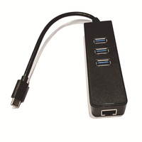 Mini USB Portable 4 en 1, Hub en aluminium, adaptateur Rj45, Type C 3.0, recharge, pour ordinateur Portable