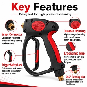 Pistolet de lavage à pression commercial MV925 avec options de buses à connexion rapide, personnalisation de la <span class=keywords><strong>lance</strong></span> et raccord pivotant 3/8 - Product Image 5