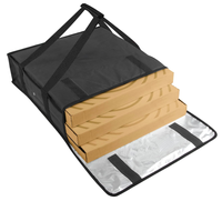 Sacs isothermes pour la livraison de pizzas, pour usage personnel et professionnel, 20x20x6cm, sacs alimentaires, couleur noire, 3 pizzas, livraison de nourriture