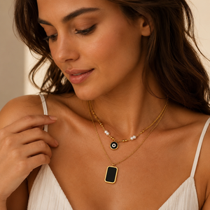 Nouveau Collier en Acier Titane Multi-Éléments 2026 pour Femme – Chaîne de Clavicule Minimaliste Polyvalente – Bijou Tendance - Product Image 2